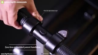 Frame at second 2: hand operating the handlebar controls with text overlays